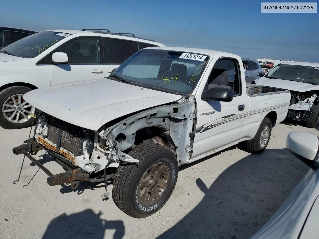 2000 Toyota Tacoma VIN: 4TANL42N5YZ602229 Lot: 75221214