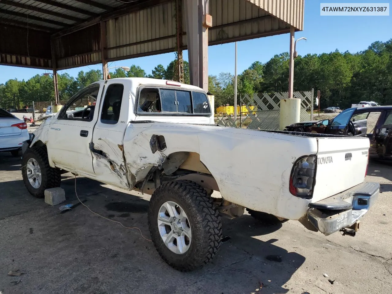 2000 Toyota Tacoma Xtracab VIN: 4TAWM72NXYZ631387 Lot: 75688454