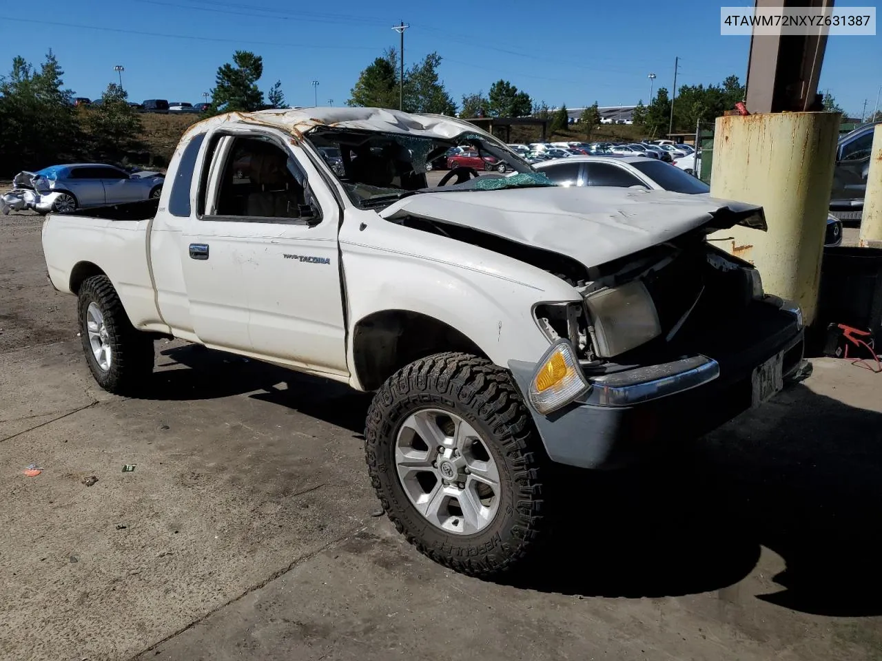 2000 Toyota Tacoma Xtracab VIN: 4TAWM72NXYZ631387 Lot: 75688454