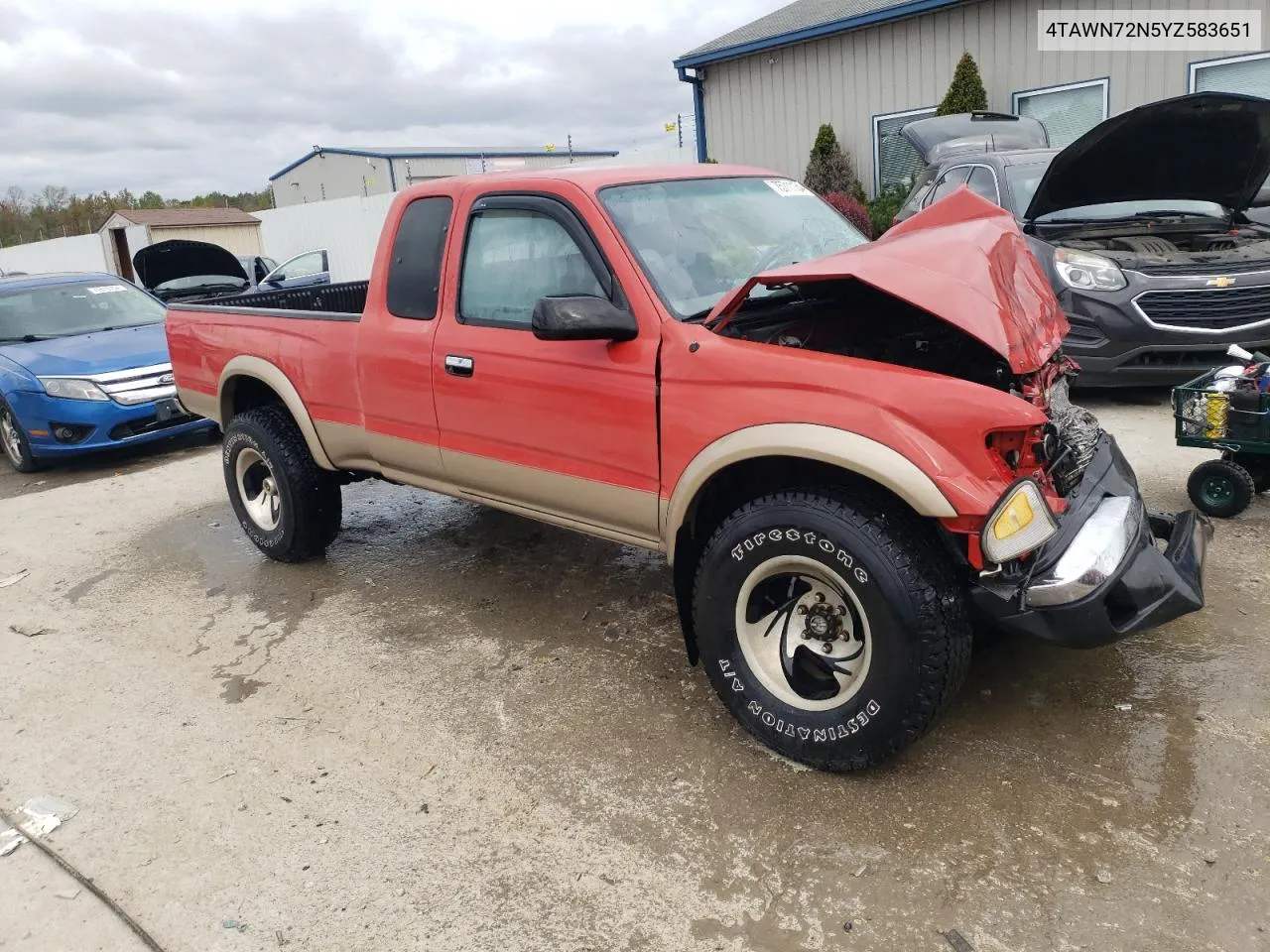 2000 Toyota Tacoma Xtracab VIN: 4TAWN72N5YZ583651 Lot: 75711154