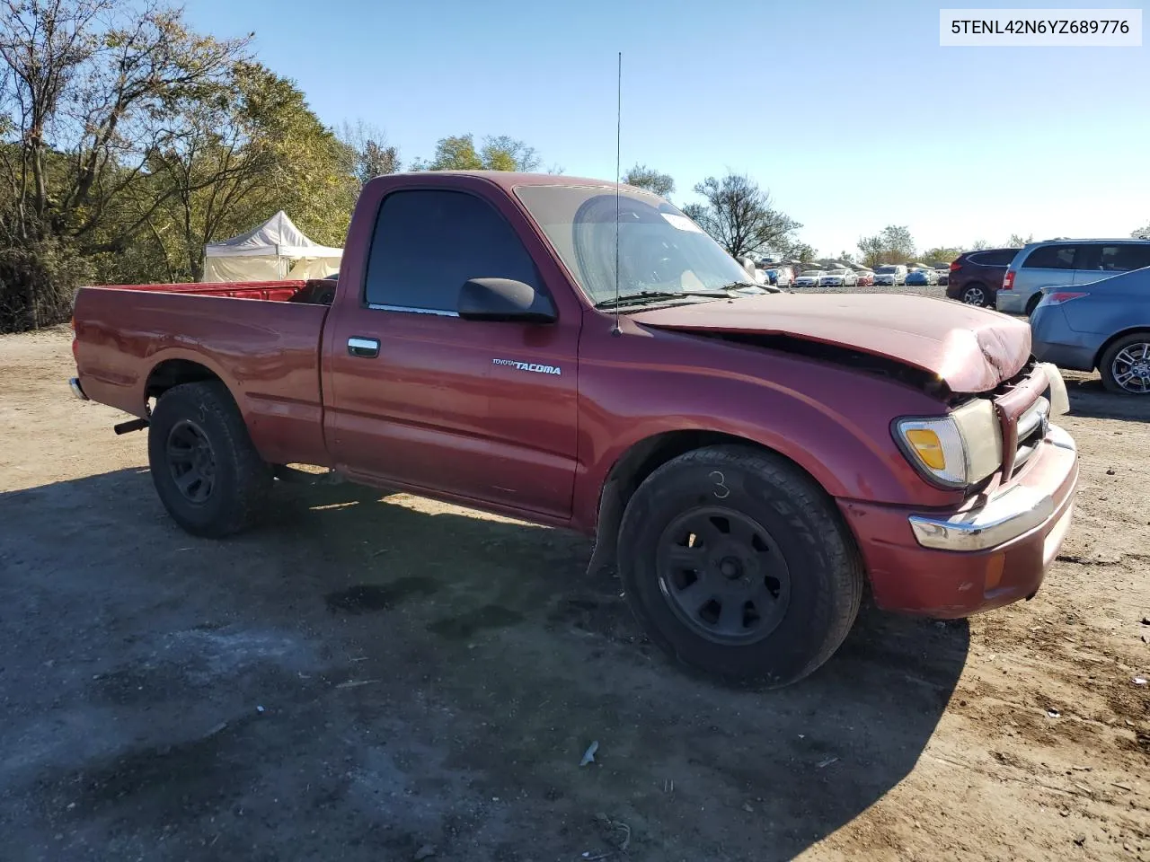 2000 Toyota Tacoma VIN: 5TENL42N6YZ689776 Lot: 75834744