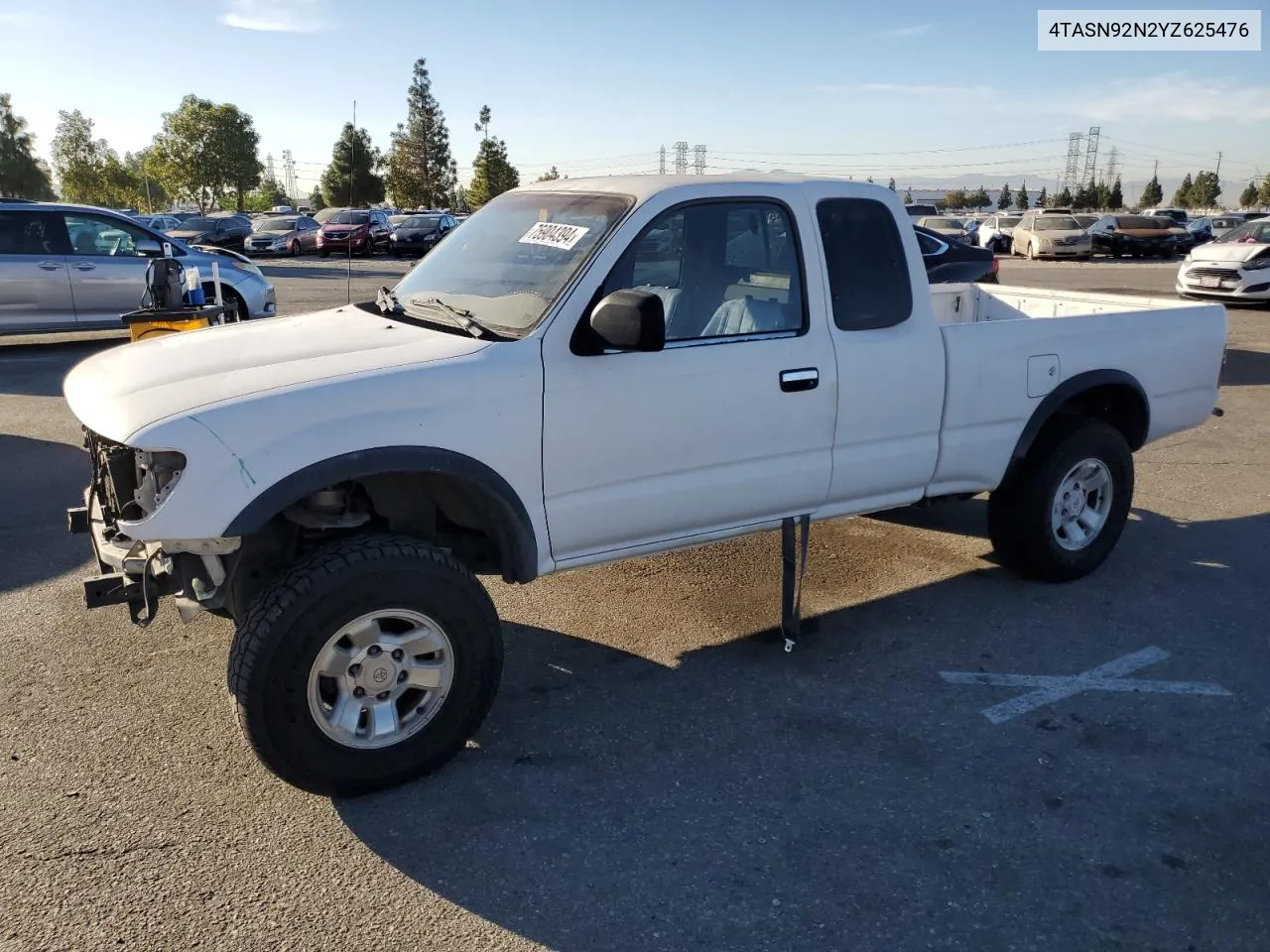 2000 Toyota Tacoma Xtracab Prerunner VIN: 4TASN92N2YZ625476 Lot: 75904394