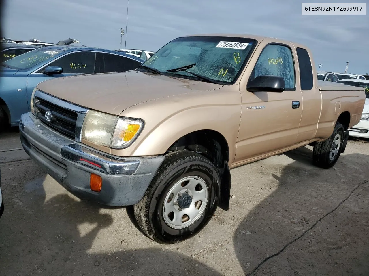 2000 Toyota Tacoma Xtracab Prerunner VIN: 5TESN92N1YZ699917 Lot: 75952824