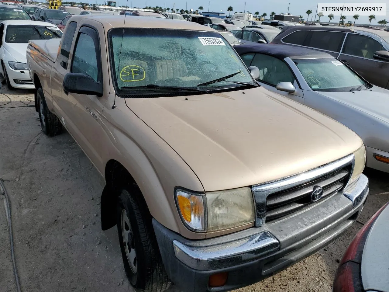 2000 Toyota Tacoma Xtracab Prerunner VIN: 5TESN92N1YZ699917 Lot: 75952824