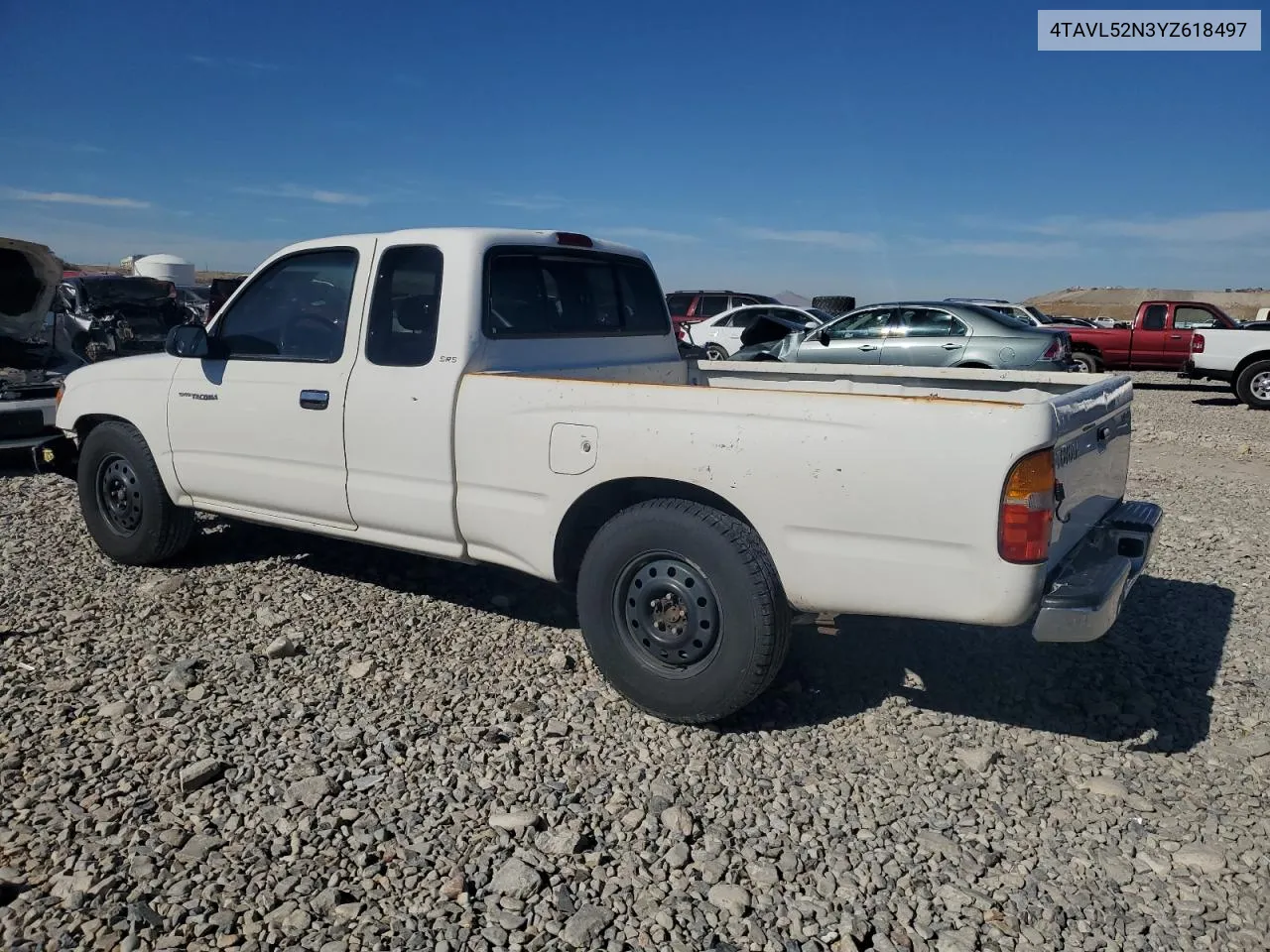 2000 Toyota Tacoma Xtracab VIN: 4TAVL52N3YZ618497 Lot: 76402324