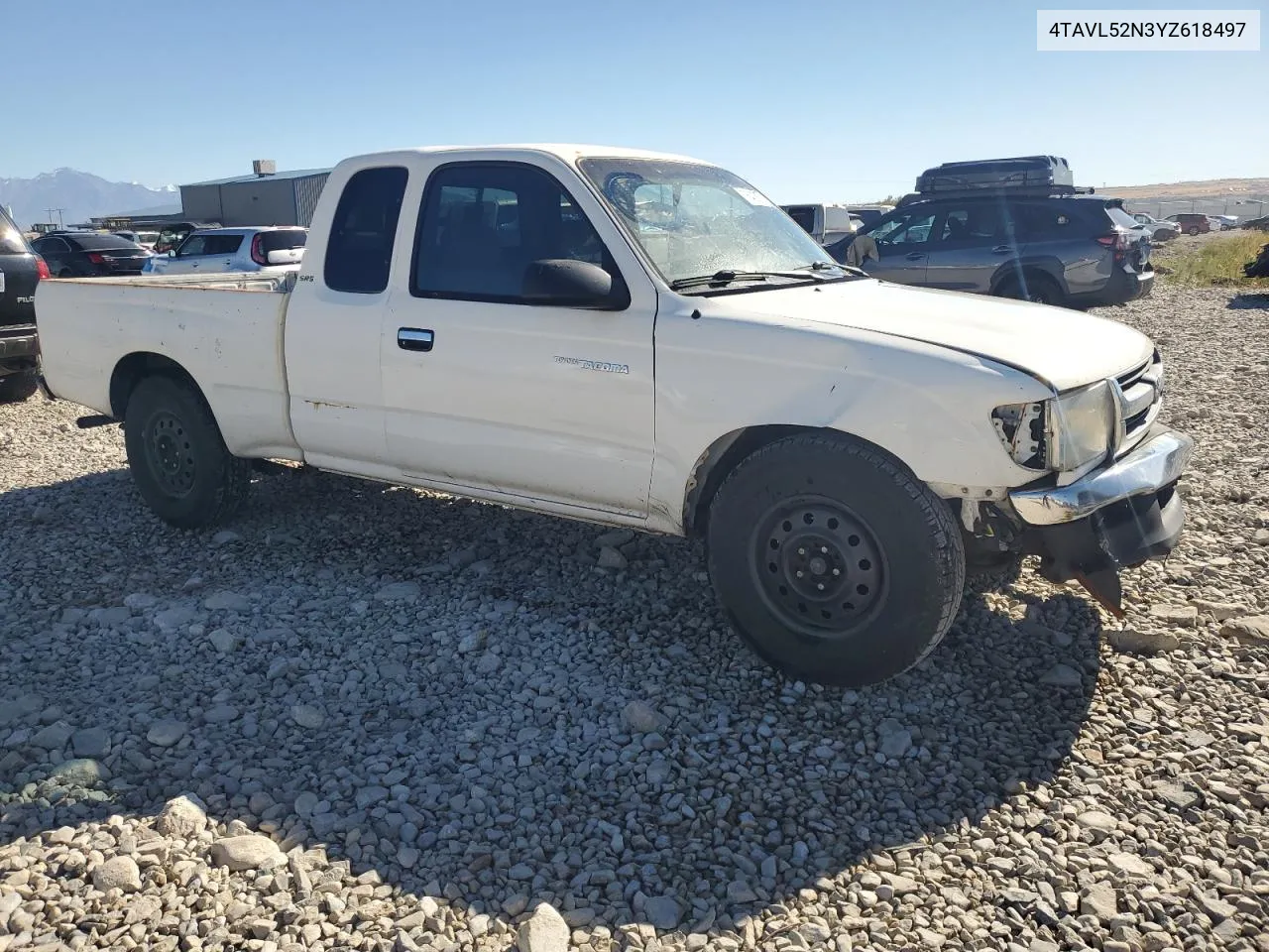 2000 Toyota Tacoma Xtracab VIN: 4TAVL52N3YZ618497 Lot: 76402324