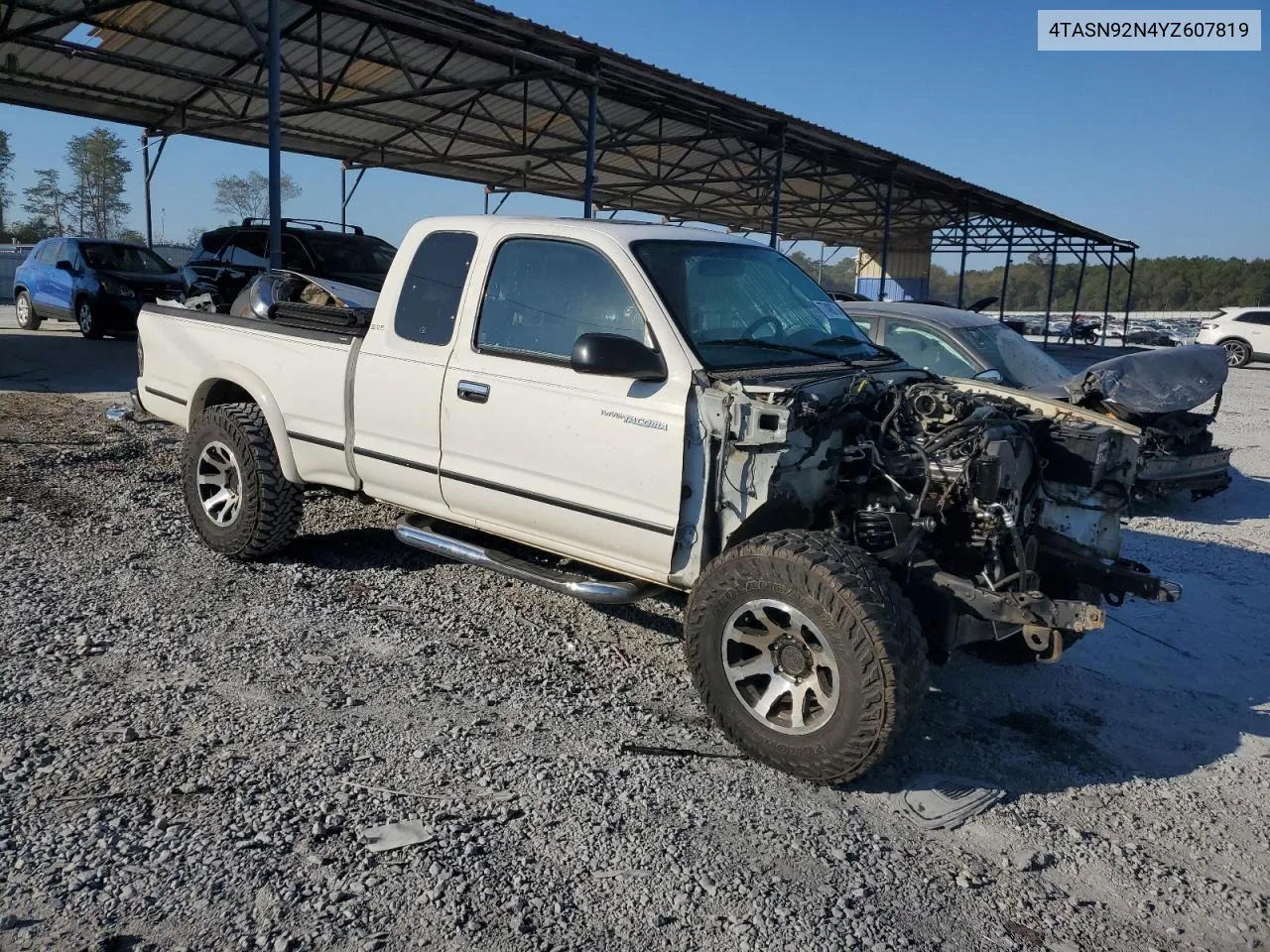 2000 Toyota Tacoma Xtracab Prerunner VIN: 4TASN92N4YZ607819 Lot: 77490714