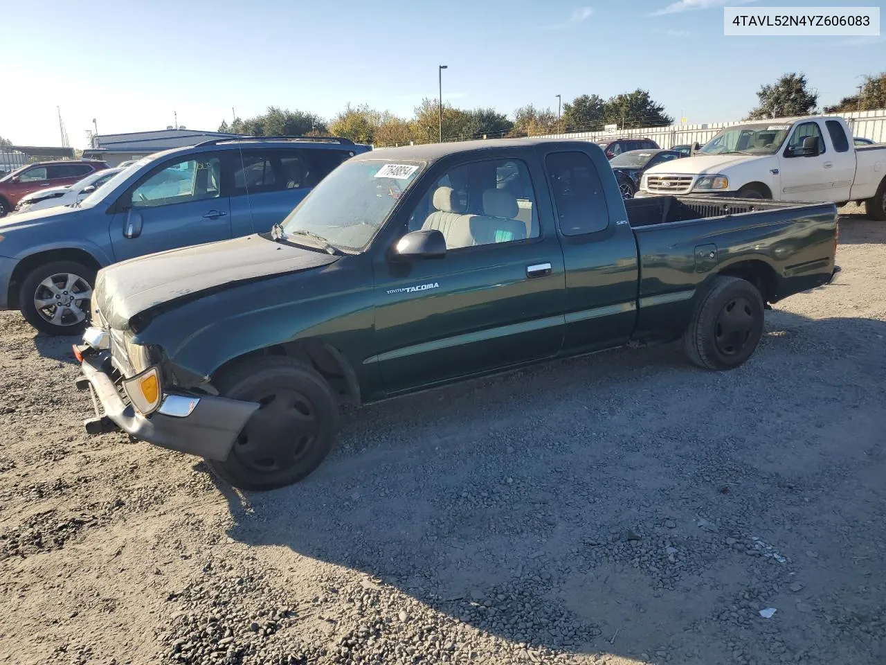 2000 Toyota Tacoma Xtracab VIN: 4TAVL52N4YZ606083 Lot: 77648854