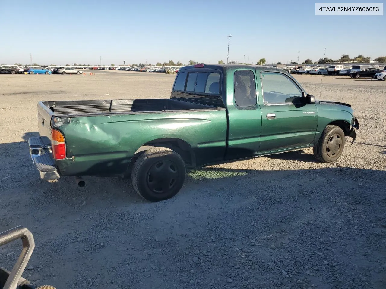 2000 Toyota Tacoma Xtracab VIN: 4TAVL52N4YZ606083 Lot: 77648854