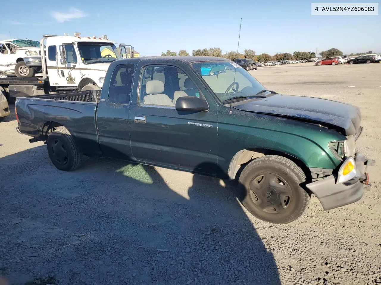 2000 Toyota Tacoma Xtracab VIN: 4TAVL52N4YZ606083 Lot: 77648854