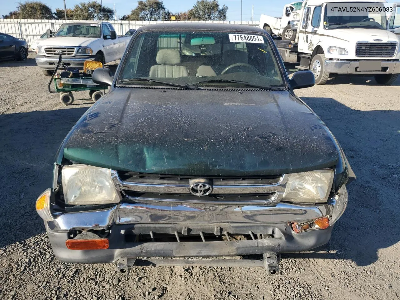 2000 Toyota Tacoma Xtracab VIN: 4TAVL52N4YZ606083 Lot: 77648854