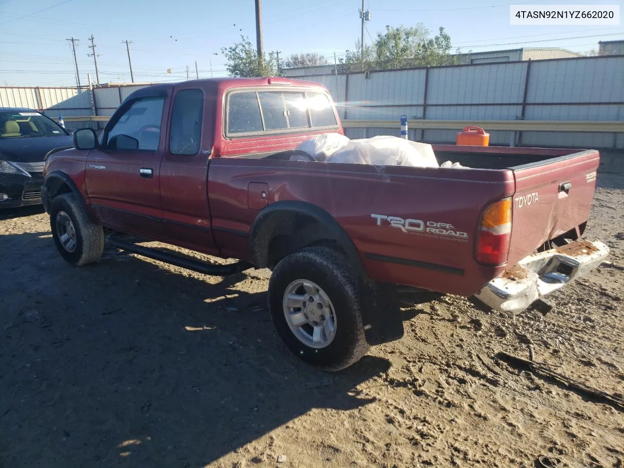 2000 Toyota Tacoma Xtracab Prerunner VIN: 4TASN92N1YZ662020 Lot: 78991684