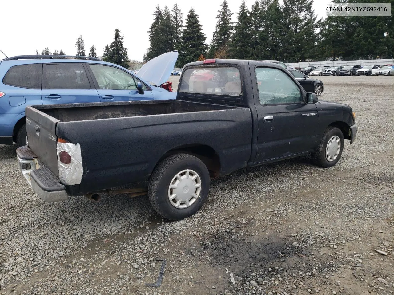 2000 Toyota Tacoma VIN: 4TANL42N1YZ593416 Lot: 80370684