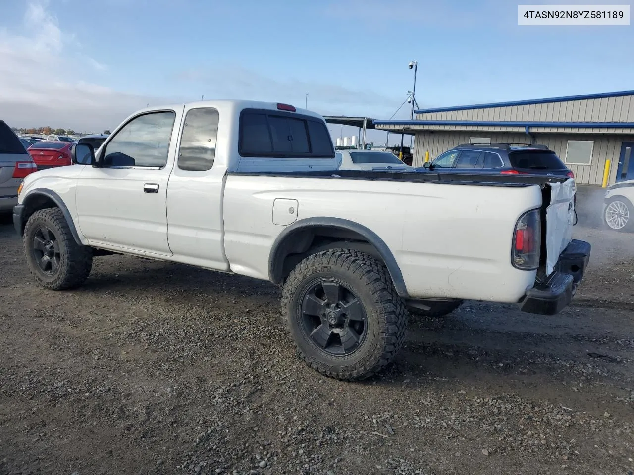 2000 Toyota Tacoma Xtracab Prerunner VIN: 4TASN92N8YZ581189 Lot: 80960484