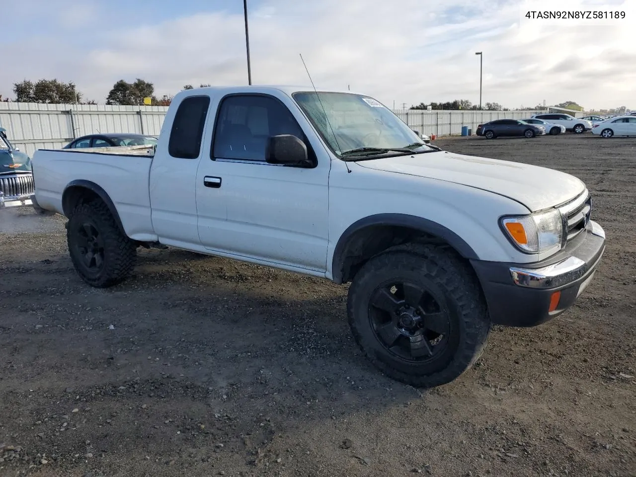 2000 Toyota Tacoma Xtracab Prerunner VIN: 4TASN92N8YZ581189 Lot: 80960484