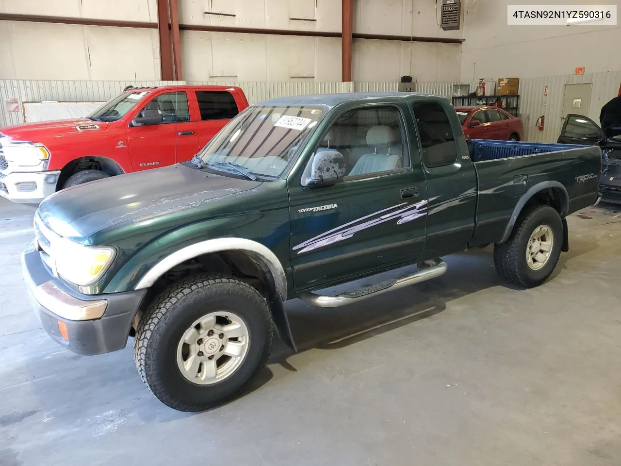 2000 Toyota Tacoma Xtracab Prerunner VIN: 4TASN92N1YZ590316 Lot: 81952744