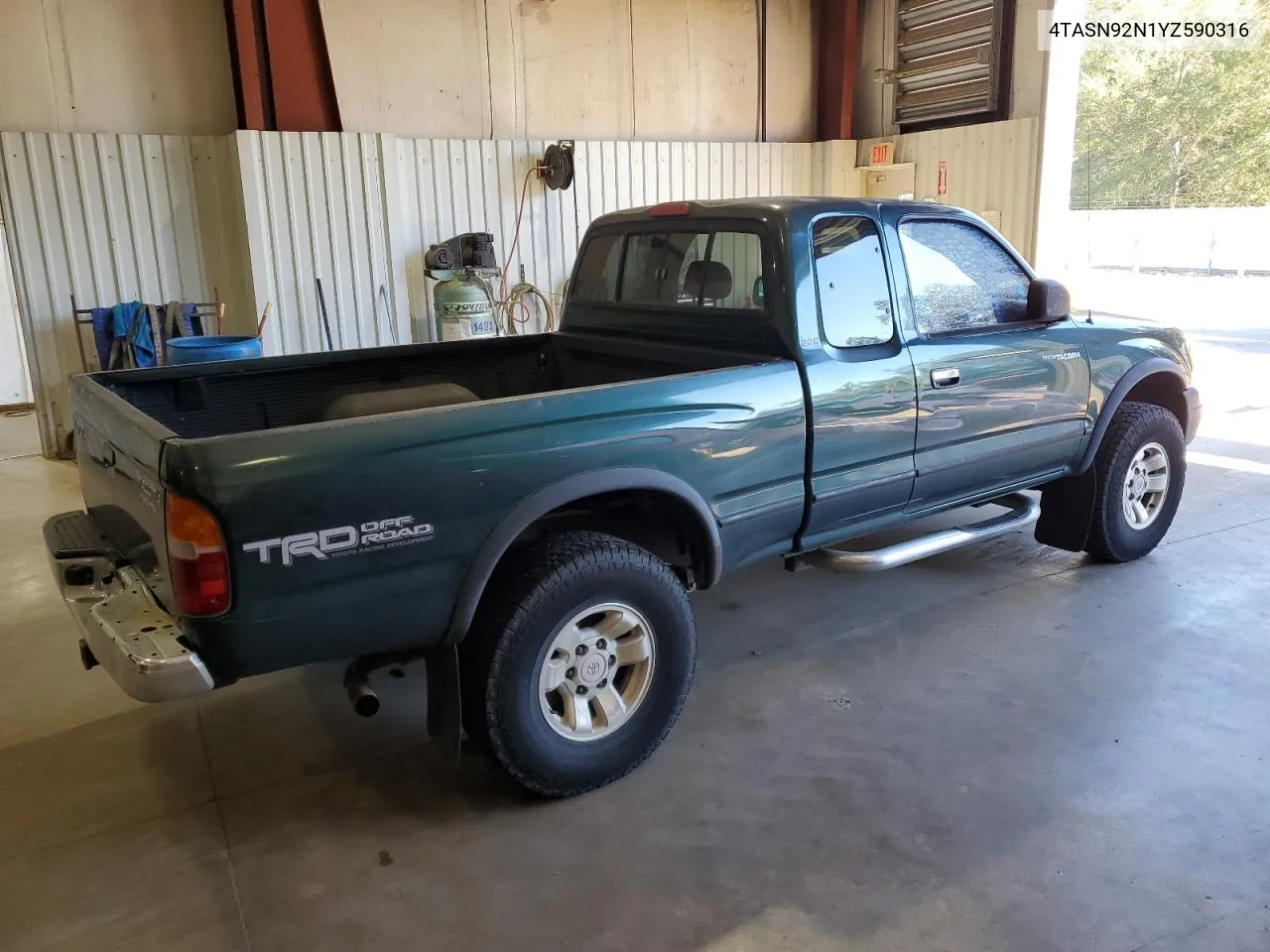 2000 Toyota Tacoma Xtracab Prerunner VIN: 4TASN92N1YZ590316 Lot: 81952744