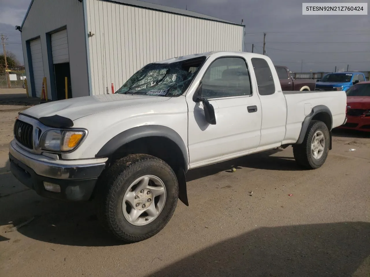 2001 Toyota Tacoma Xtracab Prerunner VIN: 5TESN92N21Z760424 Lot: 41865314