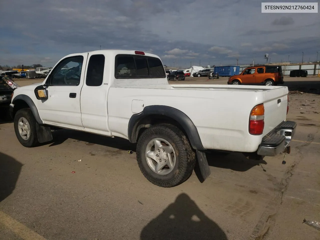 2001 Toyota Tacoma Xtracab Prerunner VIN: 5TESN92N21Z760424 Lot: 41865314