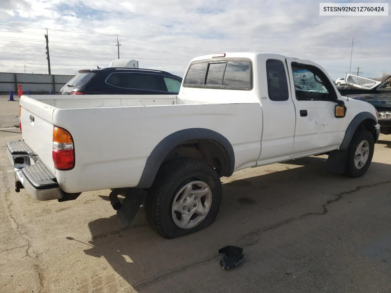 2001 Toyota Tacoma Xtracab Prerunner VIN: 5TESN92N21Z760424 Lot: 41865314