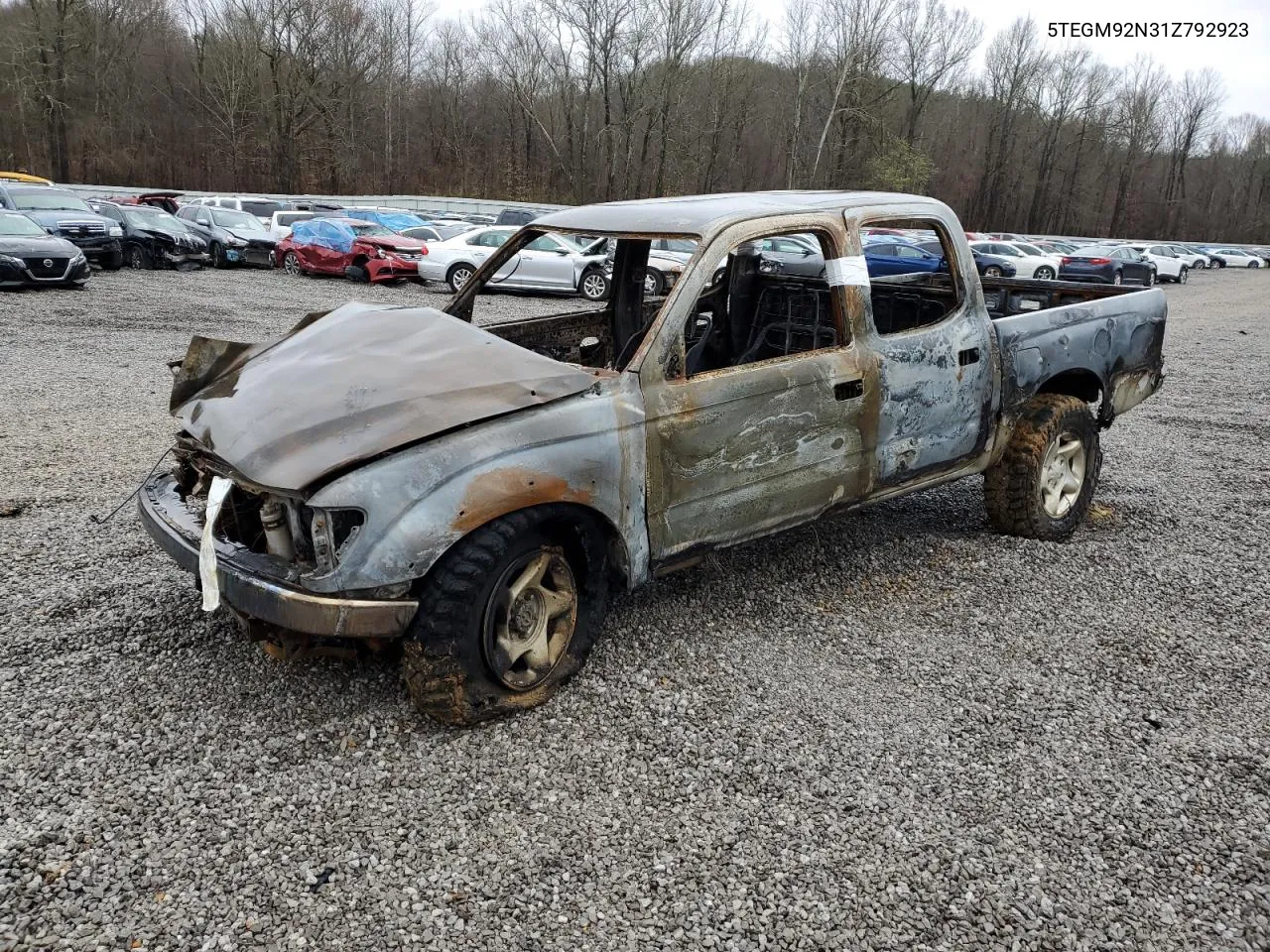 2001 Toyota Tacoma Double Cab Prerunner VIN: 5TEGM92N31Z792923 Lot: 46116294