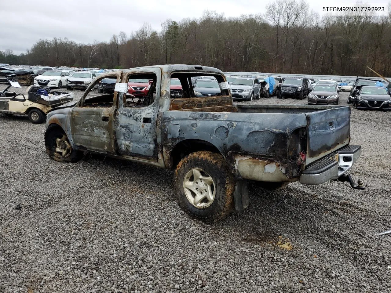 2001 Toyota Tacoma Double Cab Prerunner VIN: 5TEGM92N31Z792923 Lot: 46116294