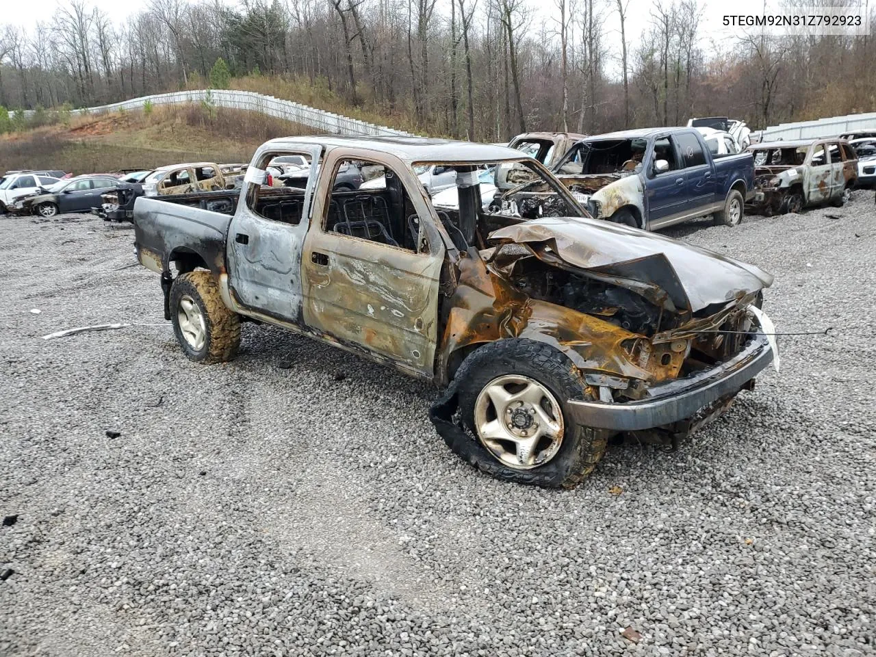 2001 Toyota Tacoma Double Cab Prerunner VIN: 5TEGM92N31Z792923 Lot: 46116294