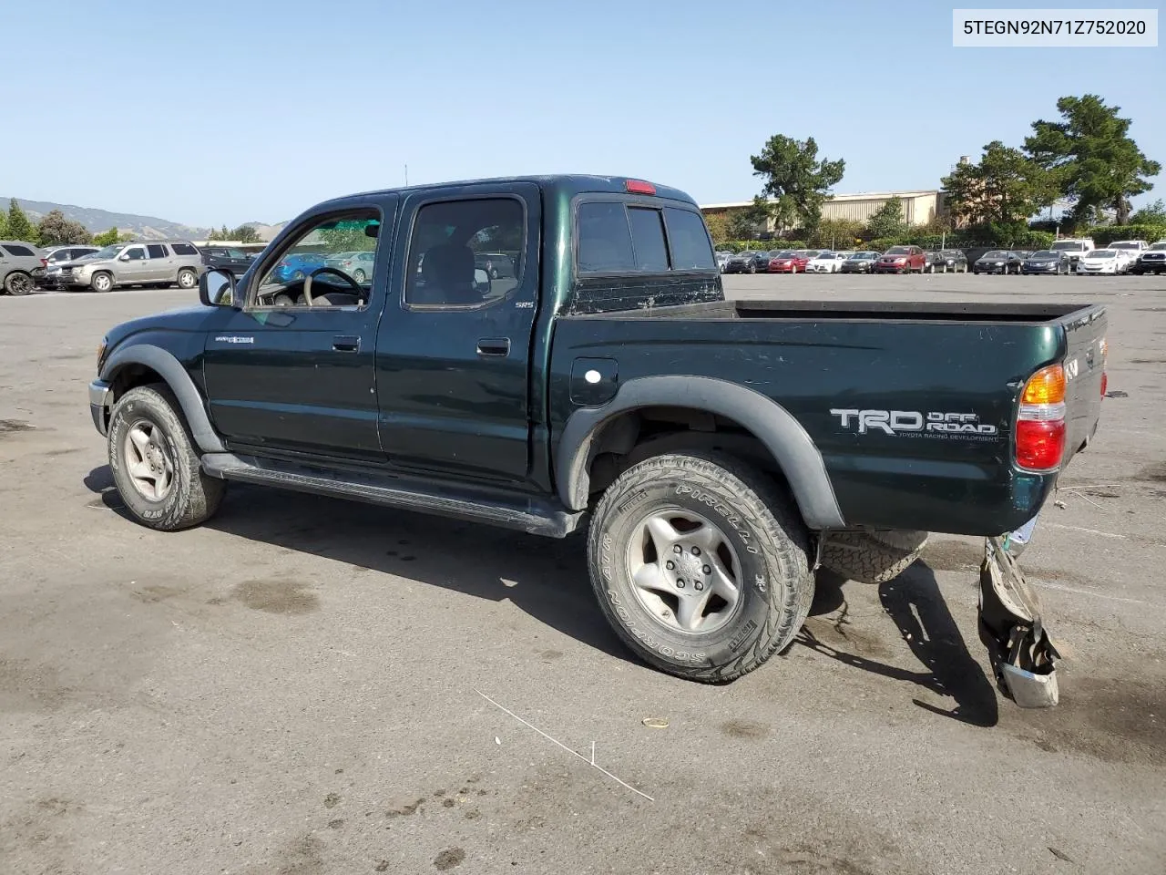 2001 Toyota Tacoma Double Cab Prerunner VIN: 5TEGN92N71Z752020 Lot: 55971794