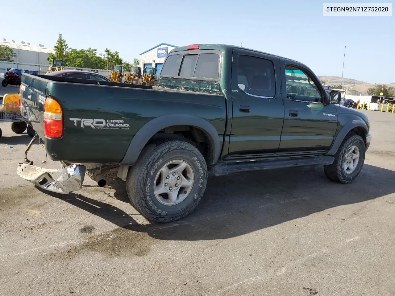 2001 Toyota Tacoma Double Cab Prerunner VIN: 5TEGN92N71Z752020 Lot: 55971794