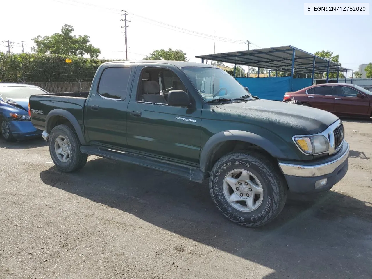 2001 Toyota Tacoma Double Cab Prerunner VIN: 5TEGN92N71Z752020 Lot: 55971794