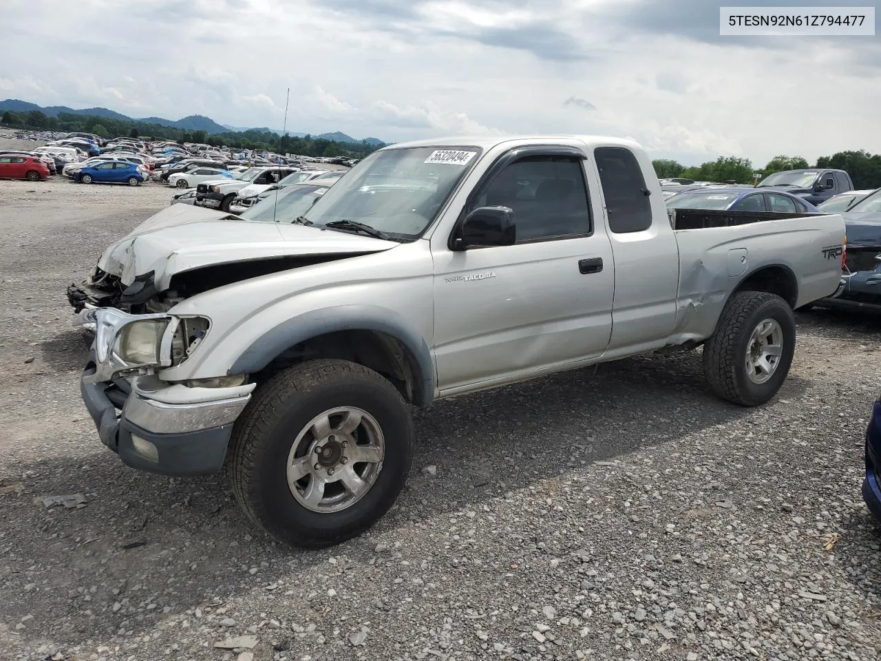 2001 Toyota Tacoma Xtracab Prerunner VIN: 5TESN92N61Z794477 Lot: 56320494