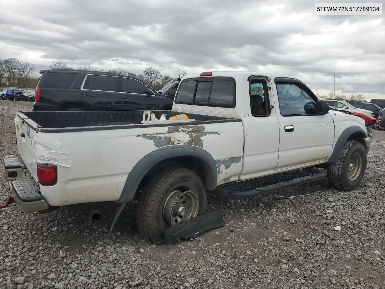 2001 Toyota Tacoma Xtracab VIN: 5TEWM72N51Z789134 Lot: 58207834