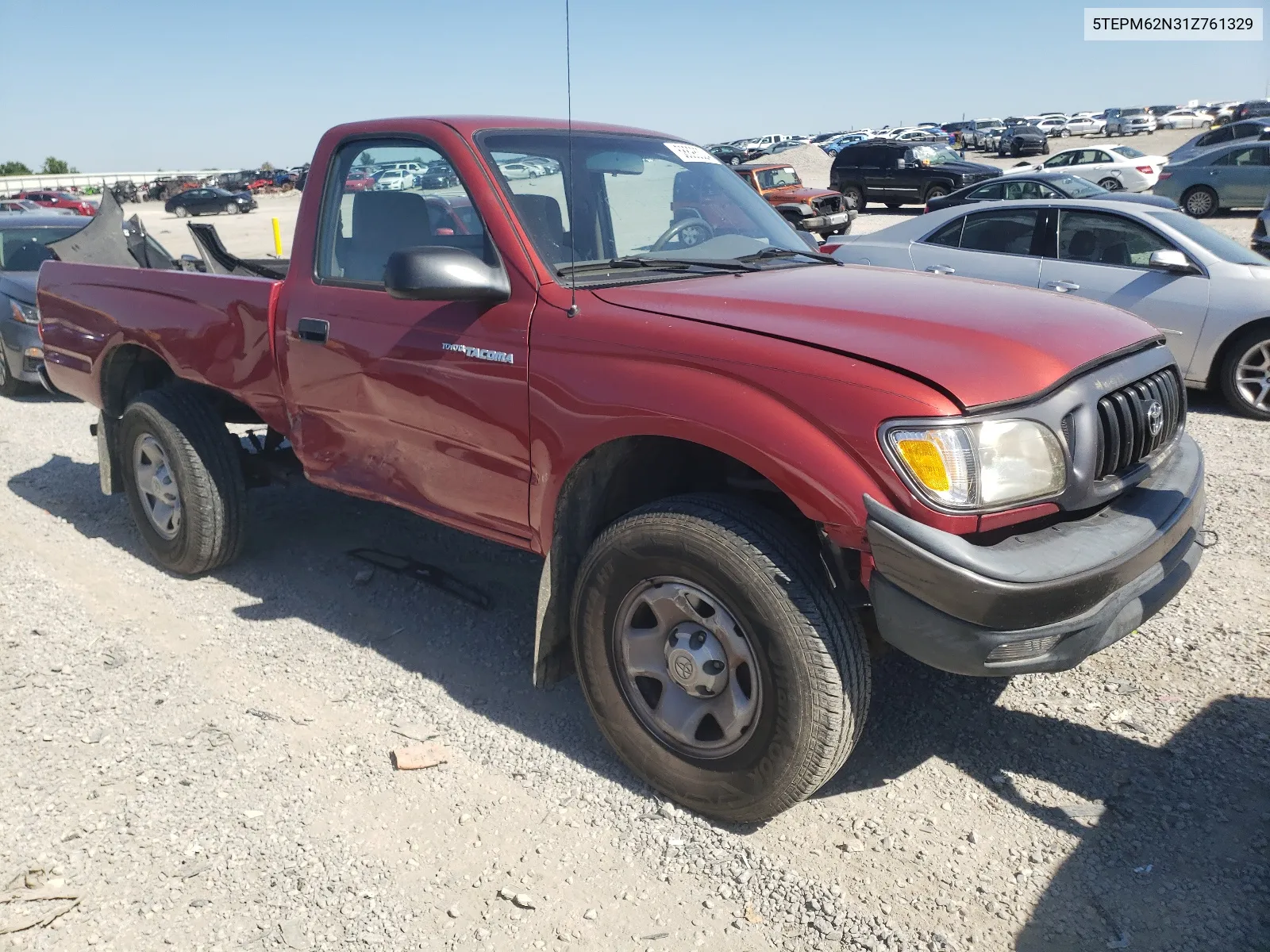 2001 Toyota Tacoma VIN: 5TEPM62N31Z761329 Lot: 58898324