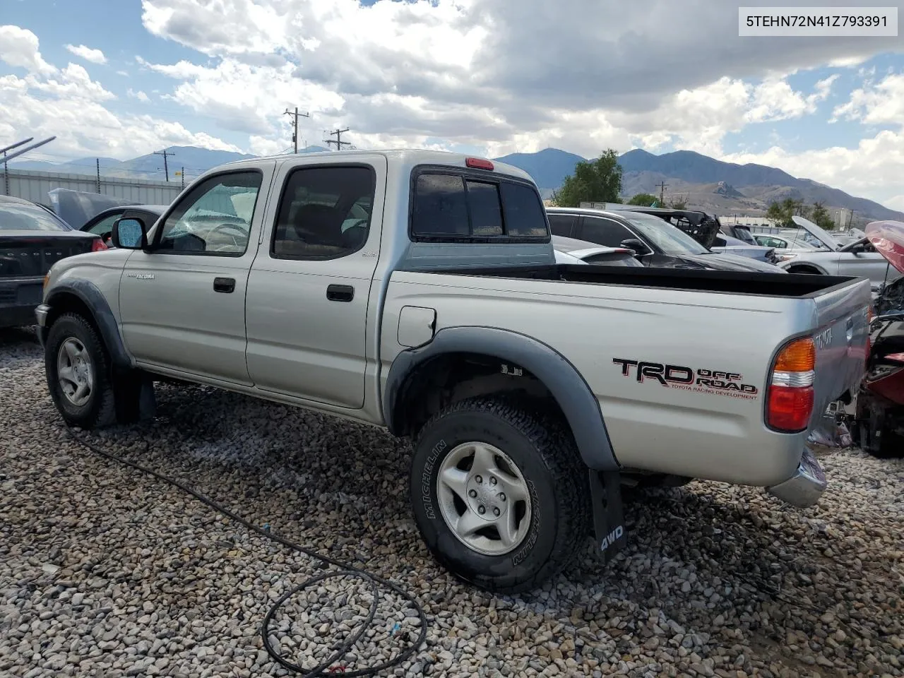 2001 Toyota Tacoma Double Cab VIN: 5TEHN72N41Z793391 Lot: 60613384