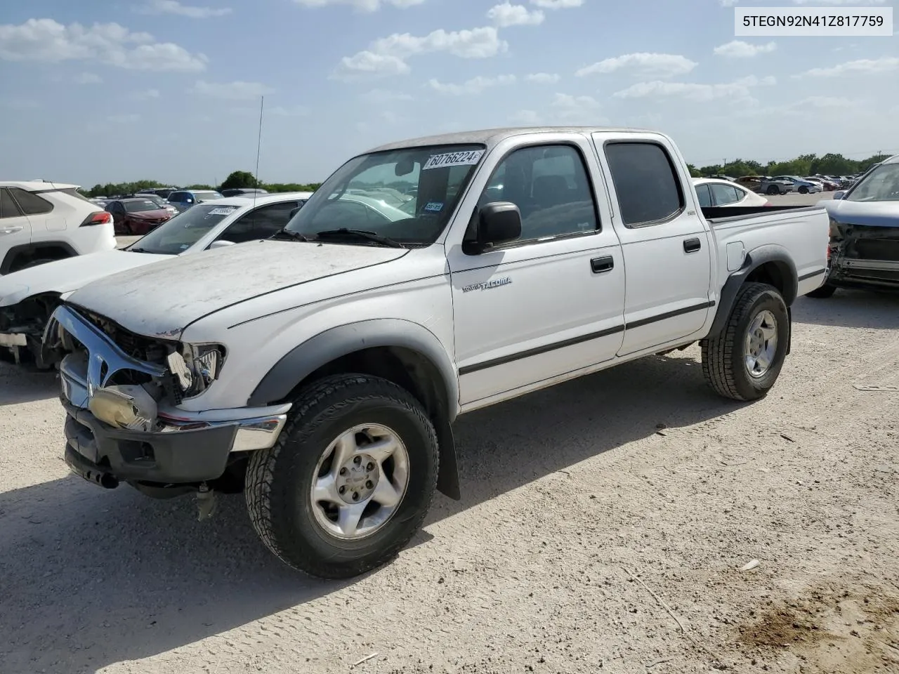 5TEGN92N41Z817759 2001 Toyota Tacoma Double Cab Prerunner