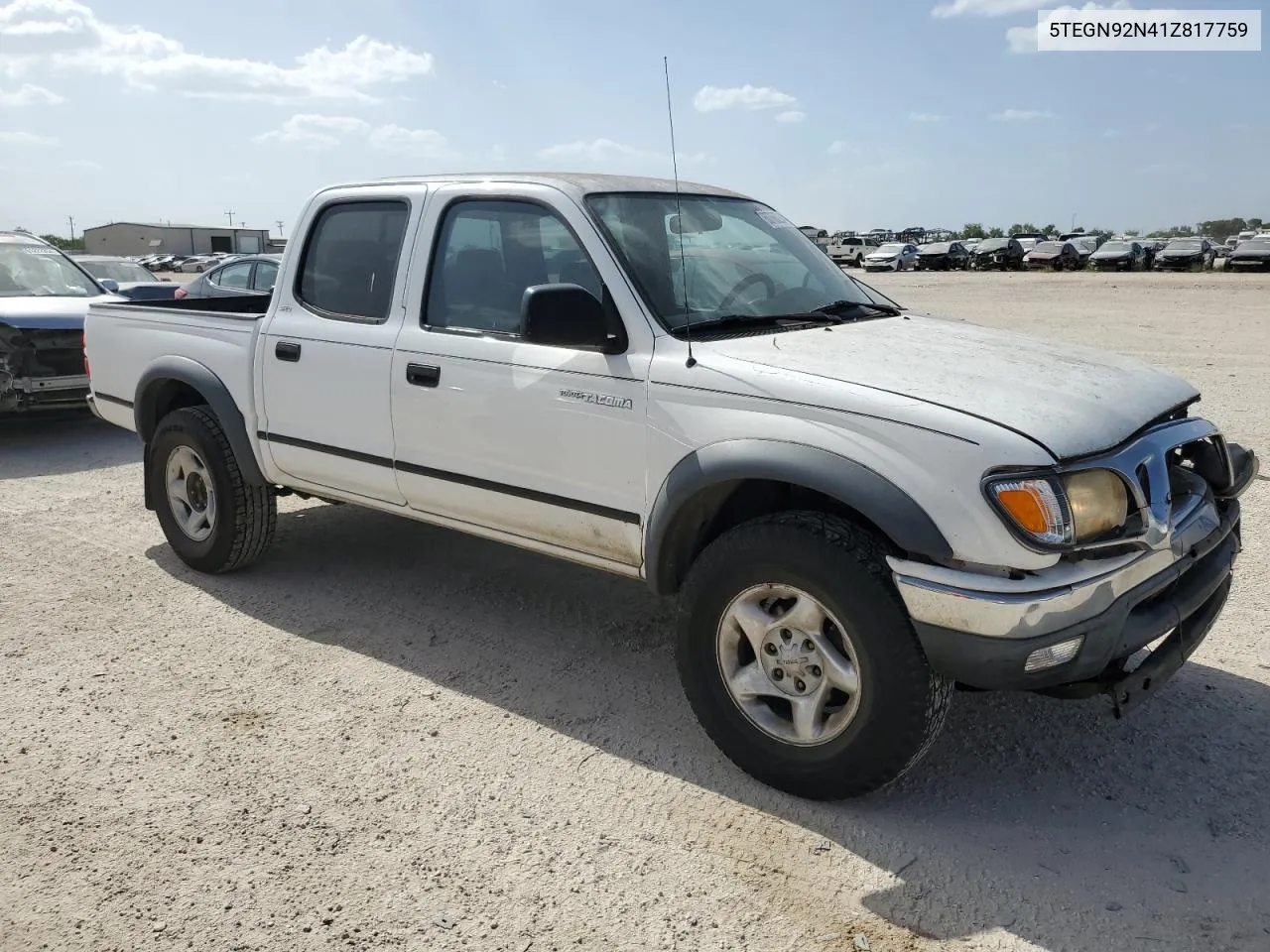 5TEGN92N41Z817759 2001 Toyota Tacoma Double Cab Prerunner