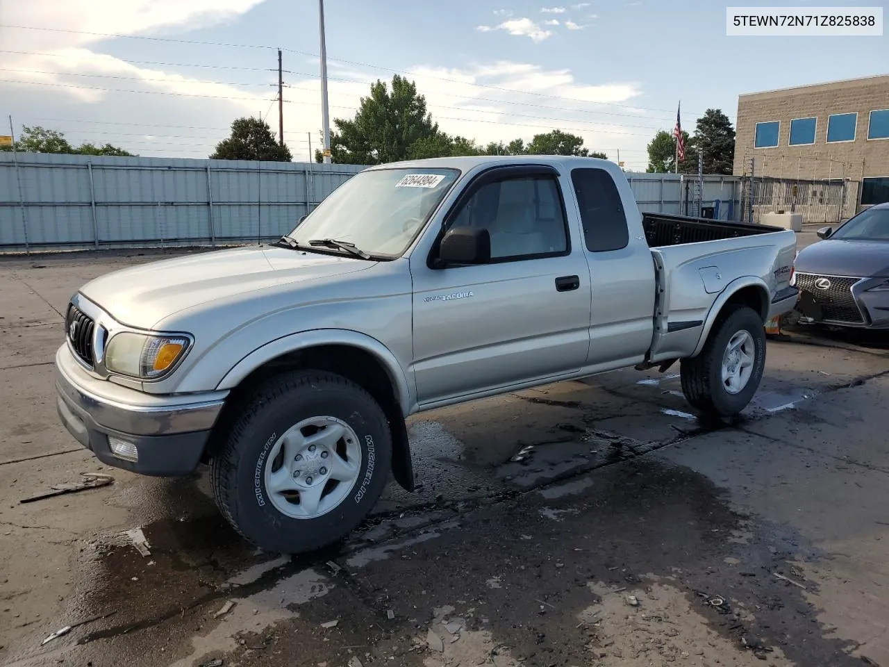 2001 Toyota Tacoma Xtracab VIN: 5TEWN72N71Z825838 Lot: 62644984