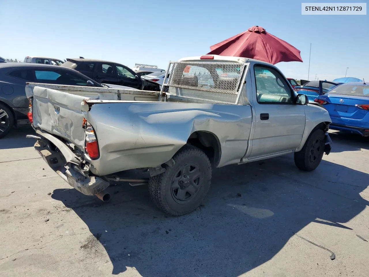 2001 Toyota Tacoma VIN: 5TENL42N11Z871729 Lot: 62734164