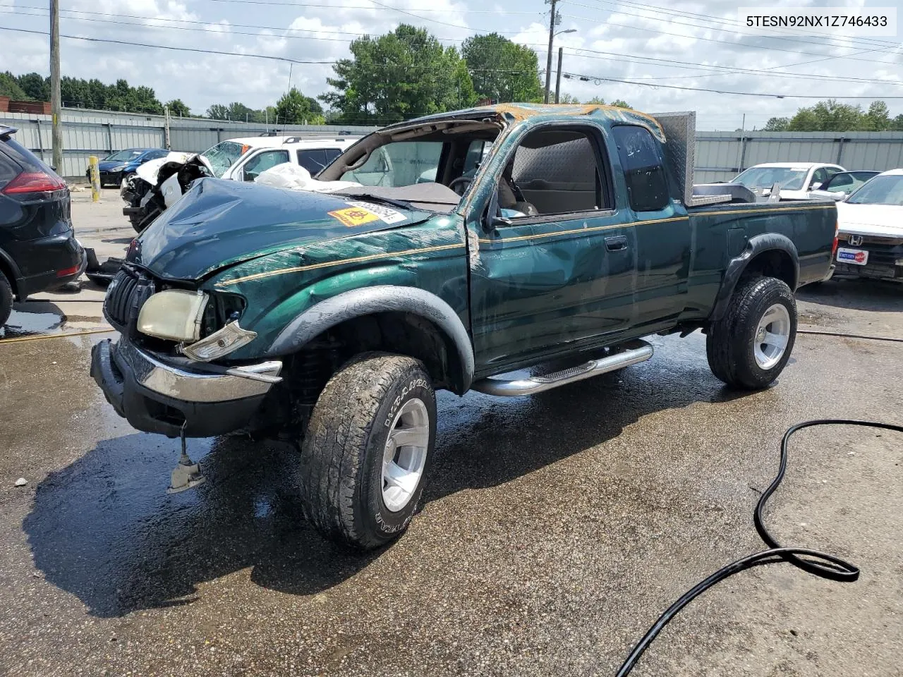 2001 Toyota Tacoma Xtracab Prerunner VIN: 5TESN92NX1Z746433 Lot: 65535054