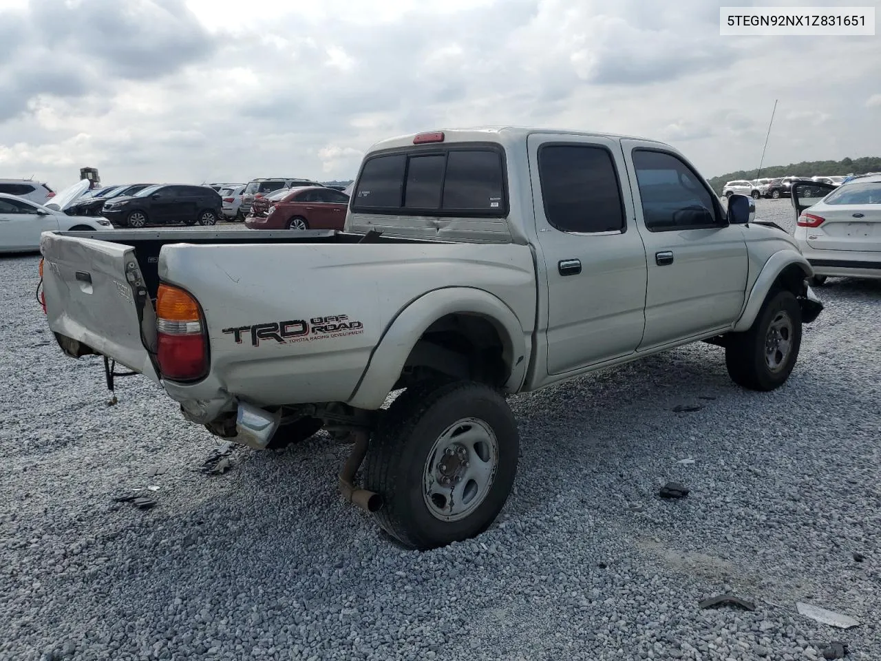 2001 Toyota Tacoma Double Cab Prerunner VIN: 5TEGN92NX1Z831651 Lot: 67441604