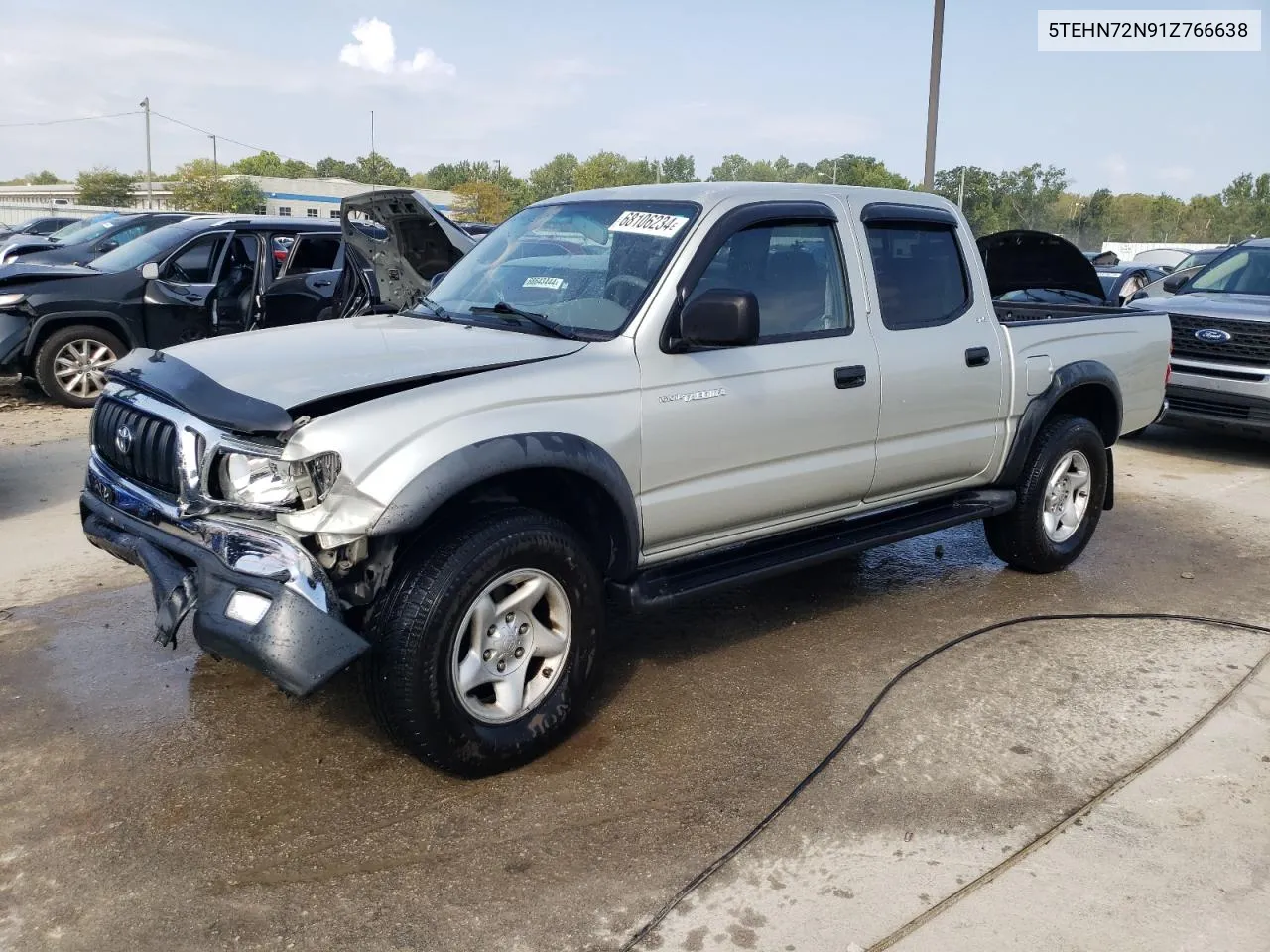 2001 Toyota Tacoma Double Cab VIN: 5TEHN72N91Z766638 Lot: 68106234