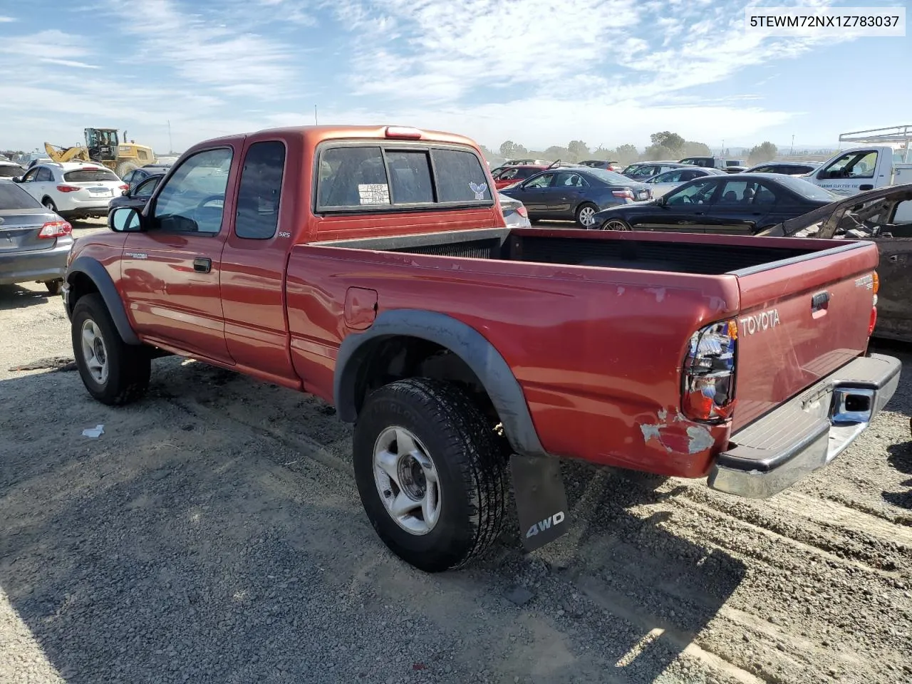 2001 Toyota Tacoma Xtracab VIN: 5TEWM72NX1Z783037 Lot: 68253854