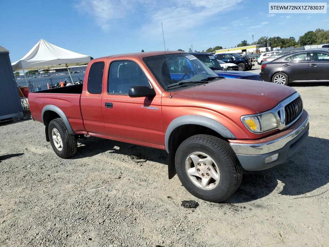 2001 Toyota Tacoma Xtracab VIN: 5TEWM72NX1Z783037 Lot: 68253854