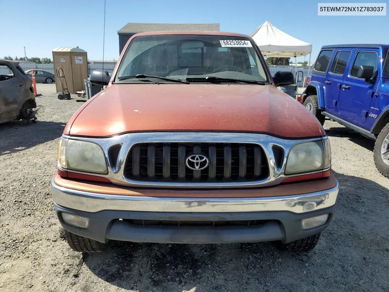 2001 Toyota Tacoma Xtracab VIN: 5TEWM72NX1Z783037 Lot: 68253854