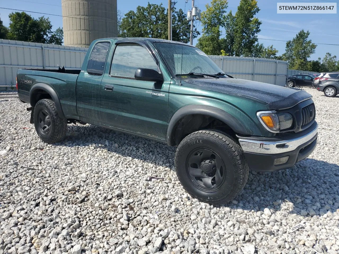 2001 Toyota Tacoma Xtracab VIN: 5TEWM72N51Z866147 Lot: 68472394