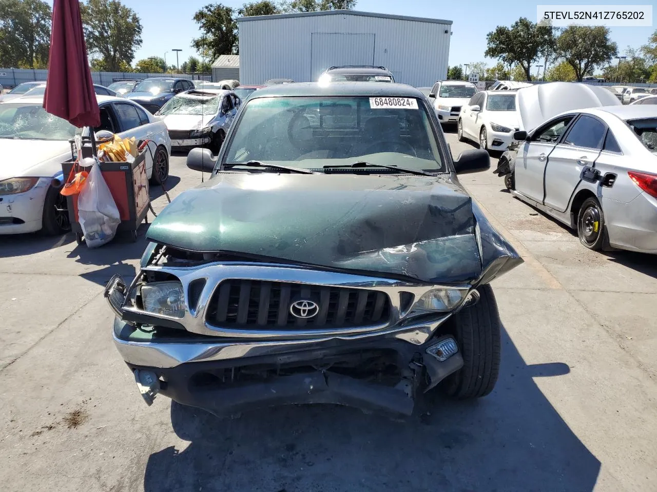 2001 Toyota Tacoma Xtracab VIN: 5TEVL52N41Z765202 Lot: 68480824