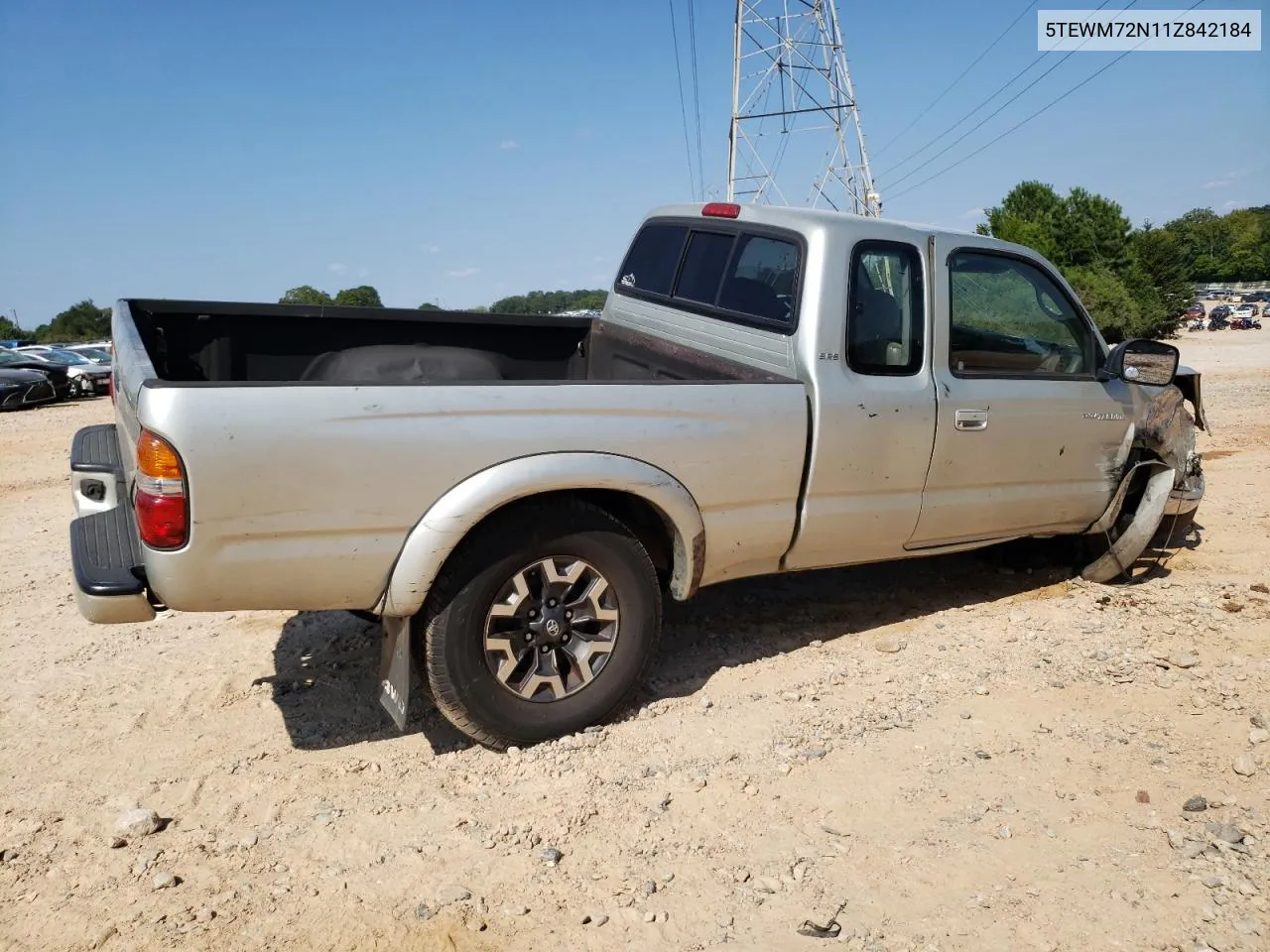 2001 Toyota Tacoma Xtracab VIN: 5TEWM72N11Z842184 Lot: 68538674