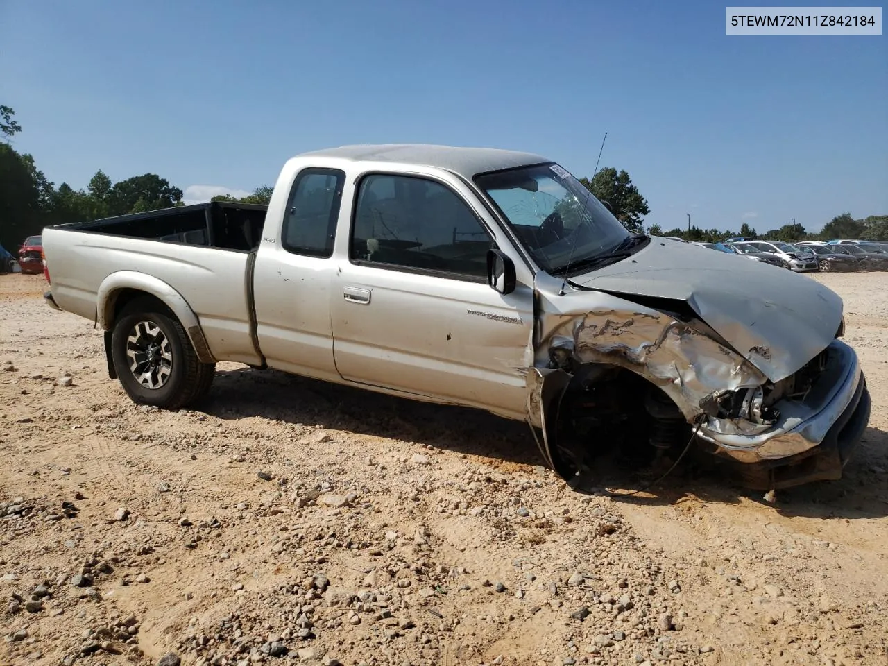 2001 Toyota Tacoma Xtracab VIN: 5TEWM72N11Z842184 Lot: 68538674