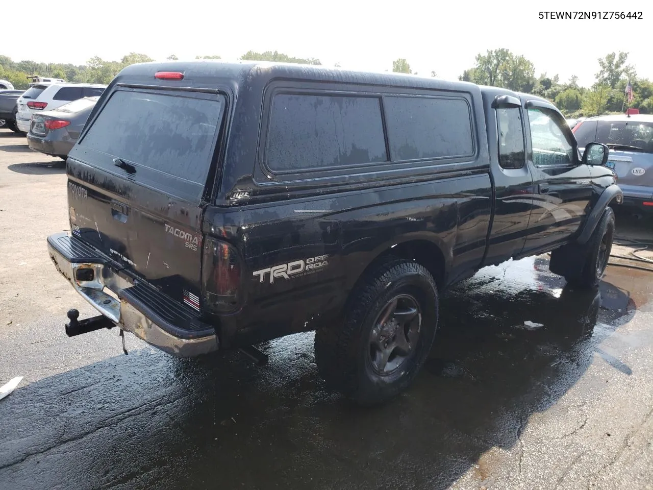 2001 Toyota Tacoma Xtracab VIN: 5TEWN72N91Z756442 Lot: 69039224