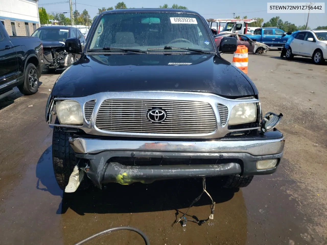 2001 Toyota Tacoma Xtracab VIN: 5TEWN72N91Z756442 Lot: 69039224